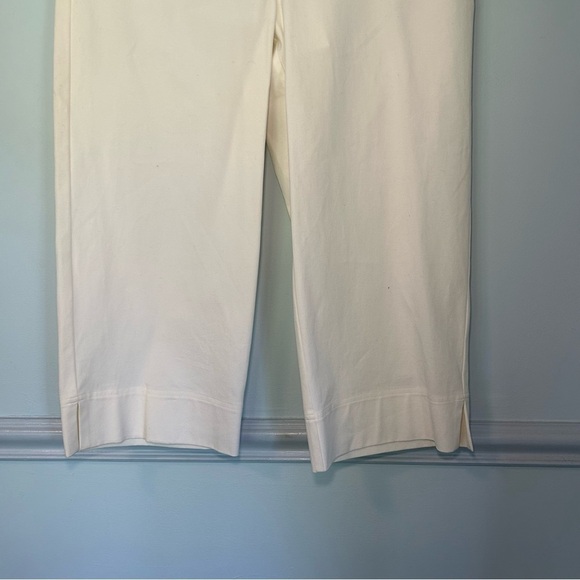 NWT Eileen Fisher White 5 PKTS Clam Digger Wide Leg Dress Capris Size Medium - Picture 3 of 12